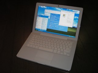 MacBook running Windows XP