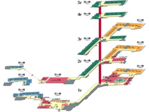 温泉旅館の案内図