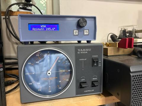 Yaesu G-450ADCローテーターとK3NGコントローラー